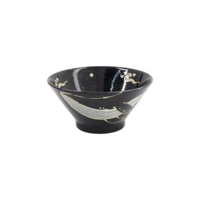 Reisschale Kawaii Black Whale, Porzellan, Ø 18,5 × 9 cm, 1,25 l, Art.-Nr. 33947