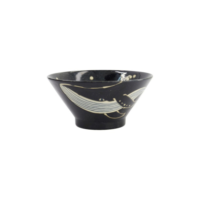 Reisschale Kawaii Black Whale, Porzellan, Ø 18,5 × 9 cm, 1,25 l, Art.-Nr. 33947