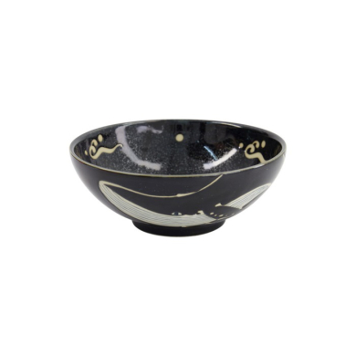 Ramenschale Kawaii Black Whale, Porzellan, Ø 21,3 × 8,2 cm, 1,45 l, Art.-Nr. 33949