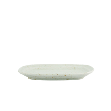TDS, Oval Plate, Teppun Konahiki, White, 25.8x16.7cm , Item No. 33967
