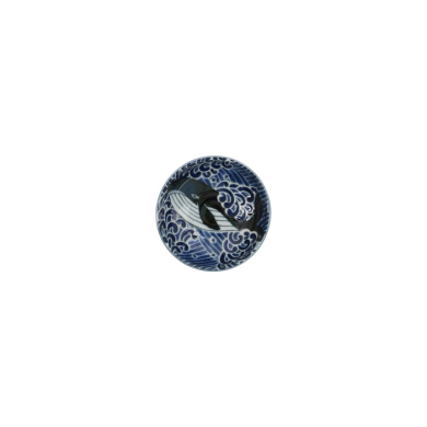 Saucenschale Kawaii Whale Blau, Porzellan, Ø 9,5 × 3 cm, Art.-Nr. 34010