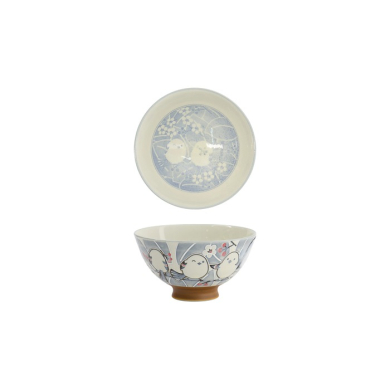 Tokyo Design Studio Reisschale Kawaii Bird Grau, Porzellan, Ø 11,5 × 6,2 cm, 300 ml