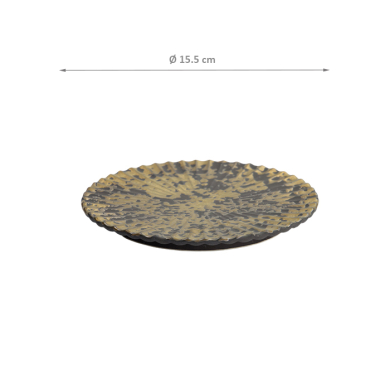 TDS, Runder Teller, Mino Craft, Gold, Ø  15.5 cm, Art Nr. 34043