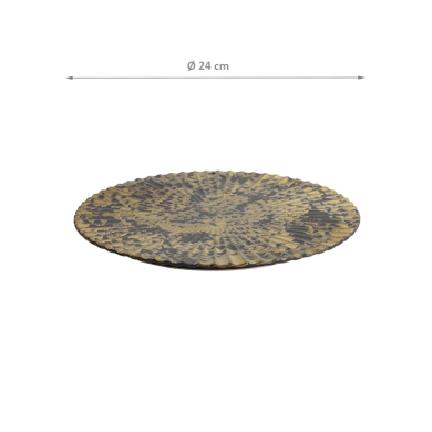 TDS, Runder Teller, Mino Craft, Gold, Ø 24 cm, Art Nr. 34044