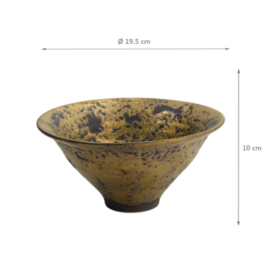 TDS, Mino Craft Rund Schale, Gold, Ø 19,5x10cm- Art Nr.34045