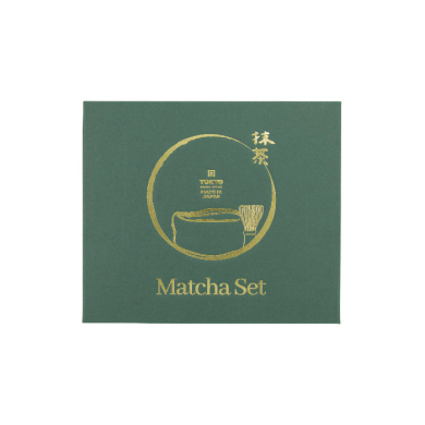 TDS, Matcha Bowl Giftset, 4-piece set, 14.5 x 6.5 cm, Unofu Brown White, Item No. 34080