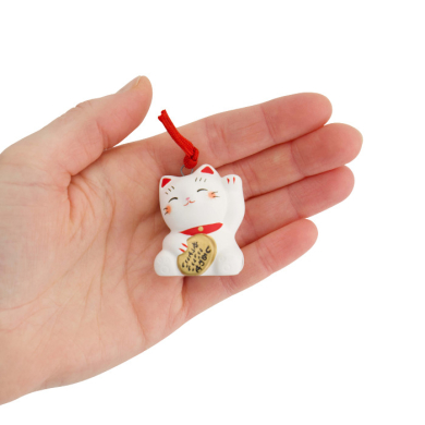 TDS, Lucky Cat, Dekoration, Weiß, 3,5cm - Art Nr. 34126