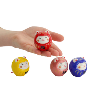 TDS, Lucky Cat, Dekoration, Blau, 4cm - Art Nr. 34132