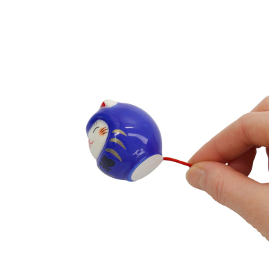 TDS, Lucky Cat, Dekoration, Blau, 4cm - Art Nr. 34132