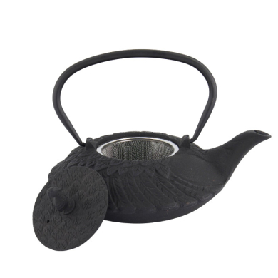 TDS, WY Teekanne aus Gusseisen, Crane XH, Schwarz, 0,8 L, Art-Nr. 34142
