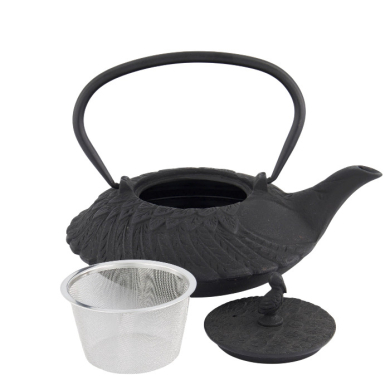 TDS, WY Teekanne aus Gusseisen, Crane XH, Schwarz, 0,8 L, Art-Nr. 34142