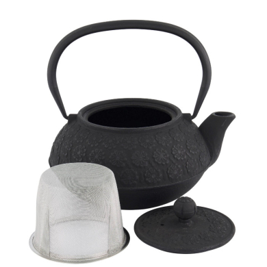TDS, WY Teekanne aus Gusseisen, Sakura YH, Schwarz, 0,9 L, Art-Nr. 34147