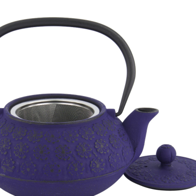 TDS, WY Teekanne aus Gusseisen, Sakura YH, Blau, 0,9 L, Art-Nr. 34148