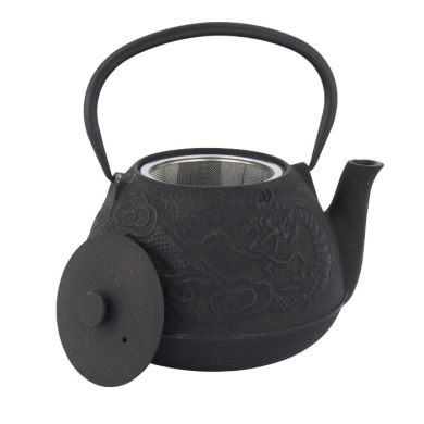 TDS, WY Teekanne aus Gusseisen, Dragon RH, Schwarz, 1,2 L, Art-Nr. 34149
