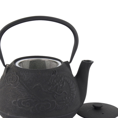 TDS, WY Teekanne aus Gusseisen, Dragon RH, Schwarz, 1,2 L, Art-Nr. 34149