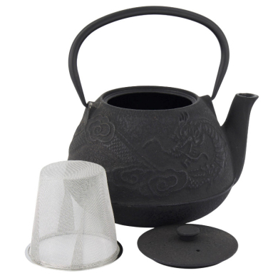 TDS, WY Teekanne aus Gusseisen, Dragon RH, Schwarz, 1,2 L, Art-Nr. 34149