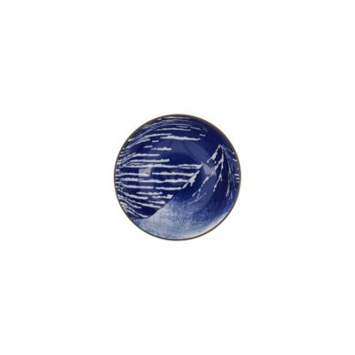 Tayo Bowl Hokusai Fuji White/Blue, Porcelain, Ø 12.6 × 7 cm, 350 ml, Item No. 34159