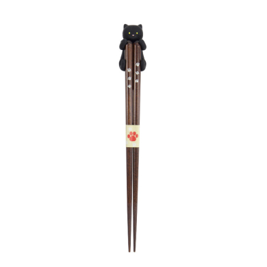 TDS, Chopsticks including Rest, Giftset, Cat, Black - Item No. 34175