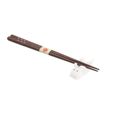 TDS, Chopsticks including Rest, Giftset, Cat, White - Item No. 34177