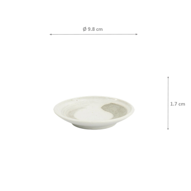 TDS, Round Plate, Yuki Kobiki, Ø 9.8 x 1.7 cm, Item No. 34241