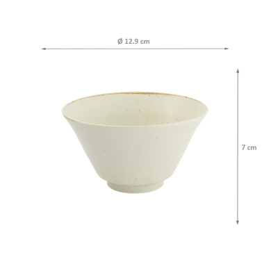 TDS, Bowl, Umizuna Beige, Ø 12.9x7cm - Item No. 34290