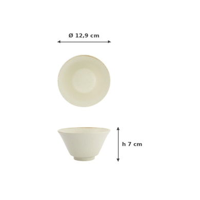 Schale Umizuna Beige, Porzellan, Ø 12,9 × 7 cm, Art.-Nr. 34290