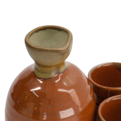 TDS, Sake Set 1:4, Tessa Red , 5 Stk, 8,5x14cm + 5,4x3,4cm (360ml +40ml), Art.-nr. 34306