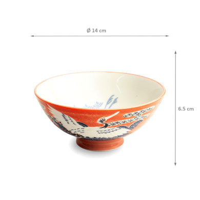 EDO Japan, Schale, Red Crane, Ø 14 x 6,5 cm, Art.-Nr. 6041264