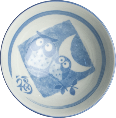 EDO Japan, Schale, Blue Owl, Ø 14 x 6,5 cm, Art.-Nr. 6041265
