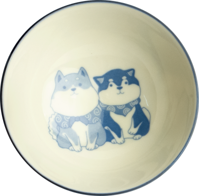 EDO Japan, Schale, Cat and Dog, Blau, Ø 14 x 6,5 cm, Art.-Nr. 6041266