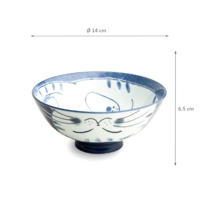 EDO Japan, Schale, Blau Cat, Ø 14 x 6,5 cm, Art.-Nr. 6041269