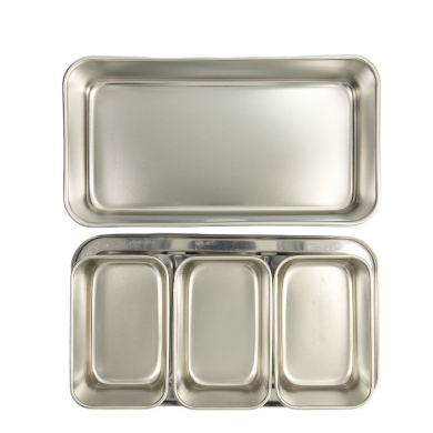 TDS, Seasoning Container, Stainless Steel, 3 Pcs, 21 x 11.5 x 6.5 cm, Item No. 4854