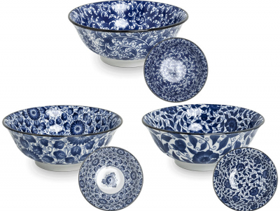 Bowls Blue pattern Ø 21 cm | H8 cm EDO Japan at g-HoReCa (picture 1 of 4)
