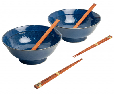 Bowl Set Ichihara Denim Ø 22 cm | H9 cm Edo Japan at g-HoReCa 