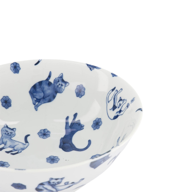 TDS, Ramen schale, Kawaii Hananeko Cat, Blau, Ø 19,8x7,5cm- Art Nr. 61695