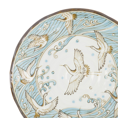 TDS, Plate, Crane Light Blue, Ø 22x4cm, Item No. 617348