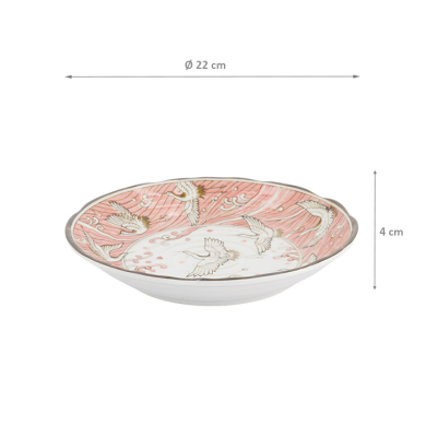 TDS, Plate, Crane Pink, Ø 22x4cm, Item No. 617355