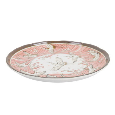 TDS, Plate, Crane Pink, Ø 24.7x3cm, Item No. 617379