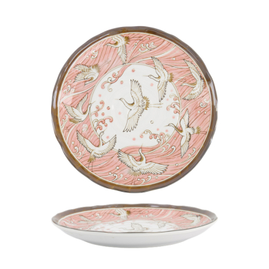 TDS, Plate, Crane Pink, Ø 24.7x3cm, Item No. 617379