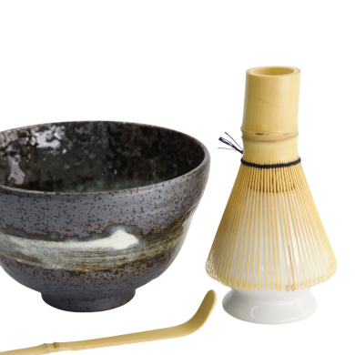 TDS, Matcha Bowl Giftset , 4-piece set, 13 x 8 cm, Uzushio, Item No. 617393