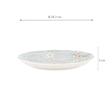 TDS, Plate, Fujisakura, Ø 24.7 x 3 cm, Grey - Item No. 617508