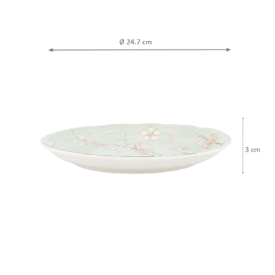 TDS, Plate, Fujisakura, Ø 24.7 x 3 cm, Green - Item No. 617515