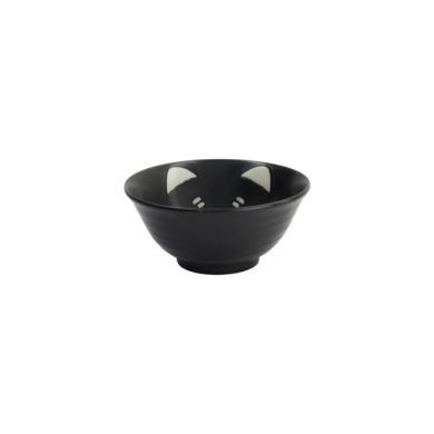 Bowl Kawaii Cat Neko Black, Porcelain, Ø 15 × 7 cm, 500 ml, Item No. 617584
