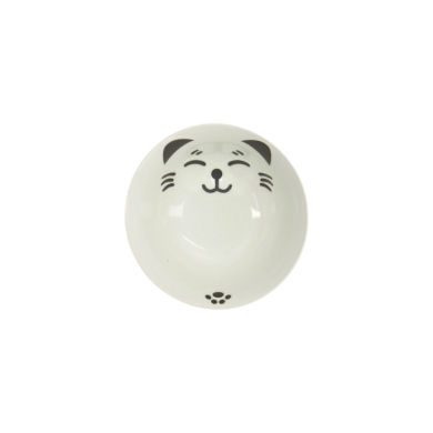 Rice Bowl Kawaii Cat Neko White, Porcelain, Ø 15 × 7 cm, 500 ml, Item No. 617591