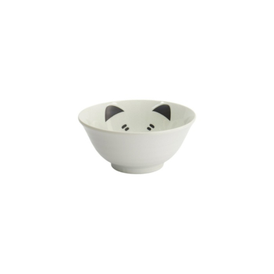 Rice Bowl Kawaii Cat Neko White, Porcelain, Ø 15 × 7 cm, 500 ml, Item No. 617591