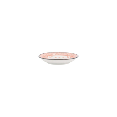Saucenschale Kawaii Lucky Cat Neko Seikaiha-Neko Red, Porzellan, Ø 12 × 2 cm, Art.-Nr. 617713
