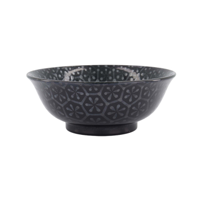 TDS, Ramenschale, Kuromonyo Hana Kikko, Schwarz, Ø 20,5x8cm, 1200 ml- Art Nr. 617959