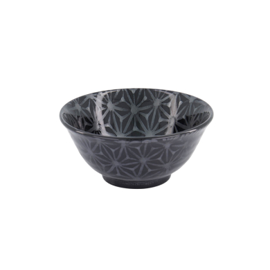 TDS, Tayo Bowl, Kuromonyo Asanoha, Black, Ø 15x7cm 550ml, Item No. 617973