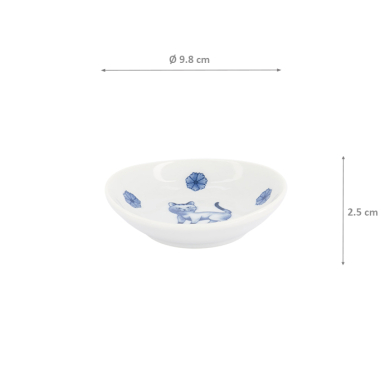 TDS, Sauce Bowl, Kawaii Hananeko Cat, Ø 9.8 x 2.5 cm - Item No. 618000
