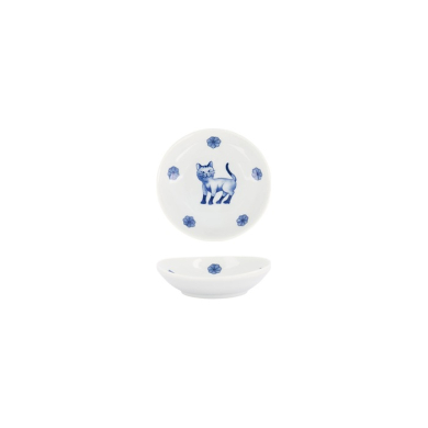 Tokyo Design Studio Saucenschale Kawaii Hananeko Cat Blau, Porzellan, Ø 9,8 × 2,5 cm